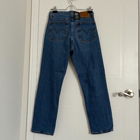 Levi's Wedgie Straight Jeans Medium Wash Sz 25 - Picture 3 of 8